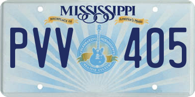 MS license plate PVV405