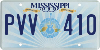 MS license plate PVV410