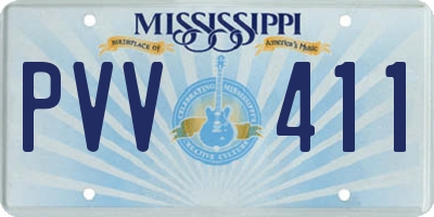 MS license plate PVV411