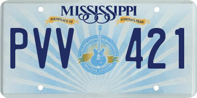 MS license plate PVV421