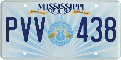 MS license plate PVV438