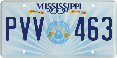 MS license plate PVV463