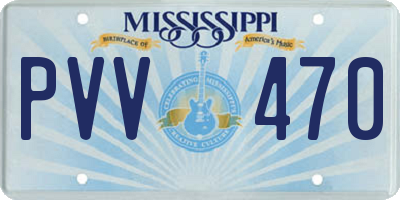 MS license plate PVV470