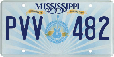 MS license plate PVV482