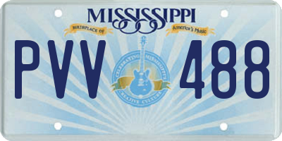 MS license plate PVV488
