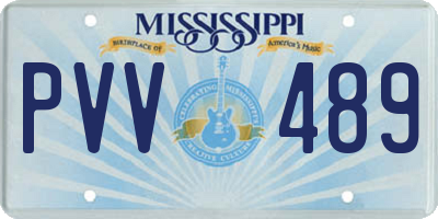 MS license plate PVV489