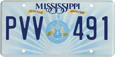 MS license plate PVV491