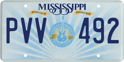 MS license plate PVV492