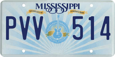MS license plate PVV514