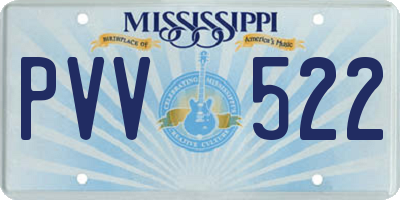MS license plate PVV522