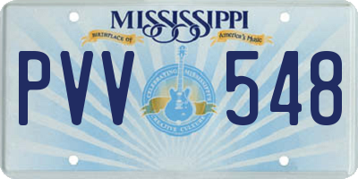 MS license plate PVV548