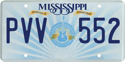 MS license plate PVV552
