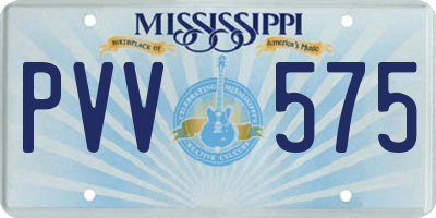 MS license plate PVV575