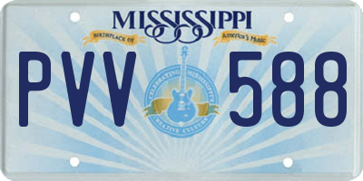 MS license plate PVV588