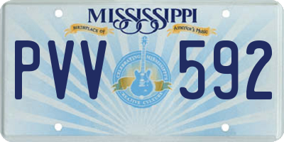 MS license plate PVV592
