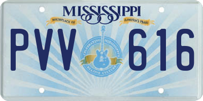 MS license plate PVV616
