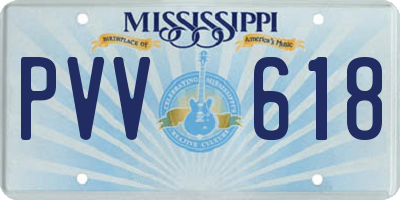 MS license plate PVV618