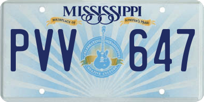 MS license plate PVV647