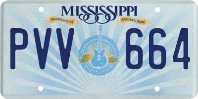 MS license plate PVV664