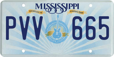 MS license plate PVV665
