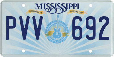 MS license plate PVV692