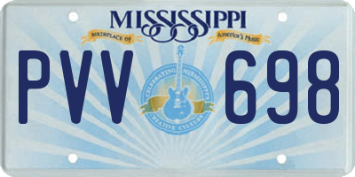 MS license plate PVV698