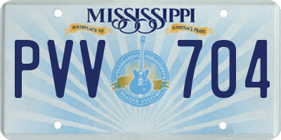 MS license plate PVV704