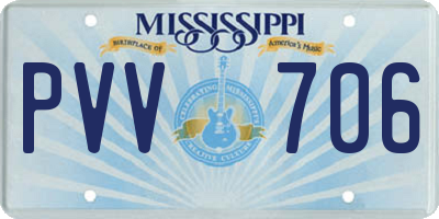 MS license plate PVV706