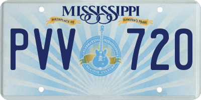 MS license plate PVV720