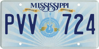 MS license plate PVV724