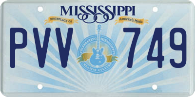 MS license plate PVV749