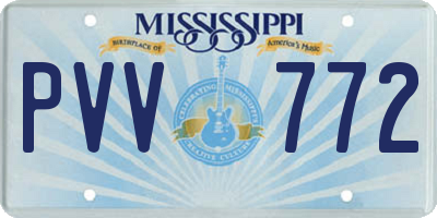 MS license plate PVV772