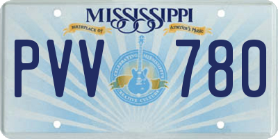 MS license plate PVV780