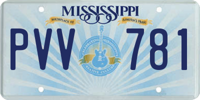 MS license plate PVV781