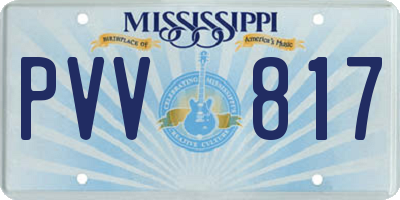 MS license plate PVV817