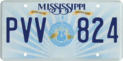 MS license plate PVV824