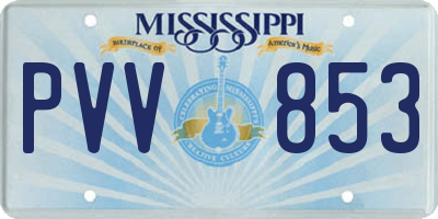 MS license plate PVV853