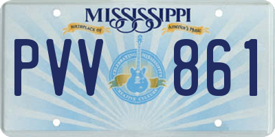 MS license plate PVV861