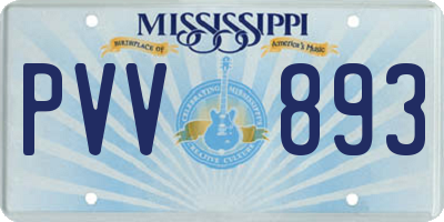 MS license plate PVV893