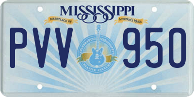 MS license plate PVV950