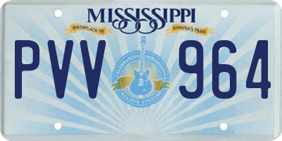 MS license plate PVV964