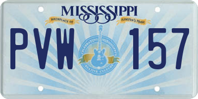 MS license plate PVW157