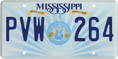MS license plate PVW264