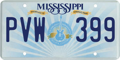 MS license plate PVW399
