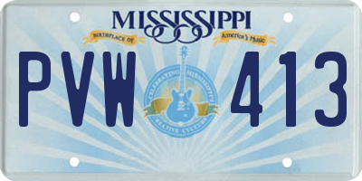 MS license plate PVW413