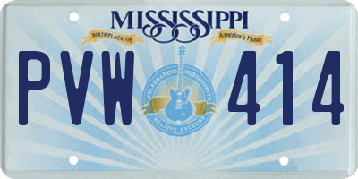 MS license plate PVW414