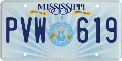 MS license plate PVW619