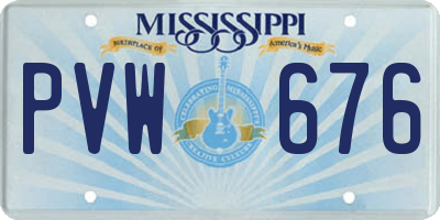 MS license plate PVW676