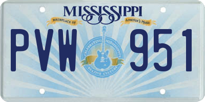 MS license plate PVW951