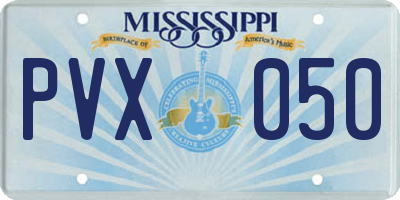 MS license plate PVX050